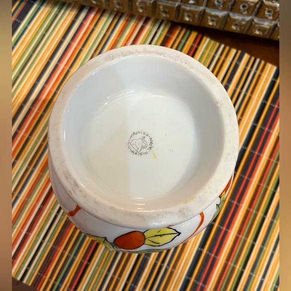 VTG Japanese Tashiro Shoten Lusterware Vase w Flower/Leaf/Berry Majolica - Picture 9 of 10